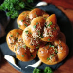 Homemade garlic parmesan bread rolls